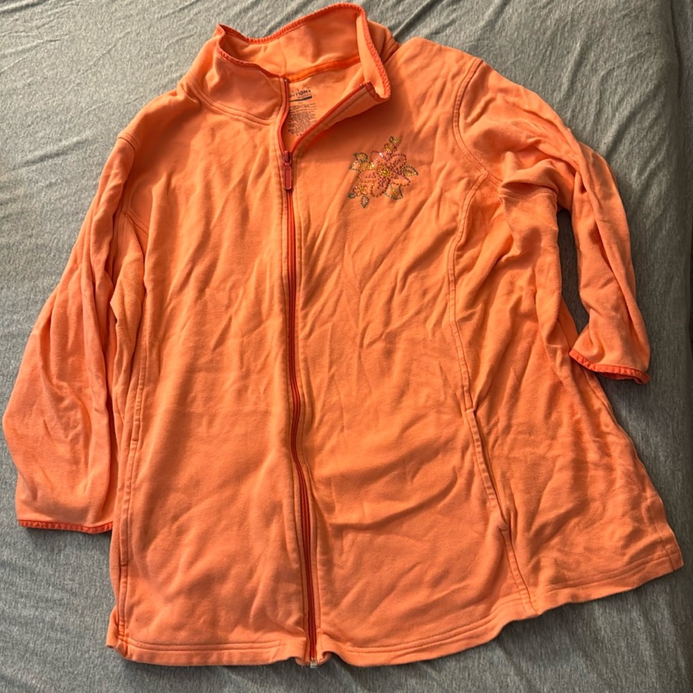 Stretch zip up cardigan
